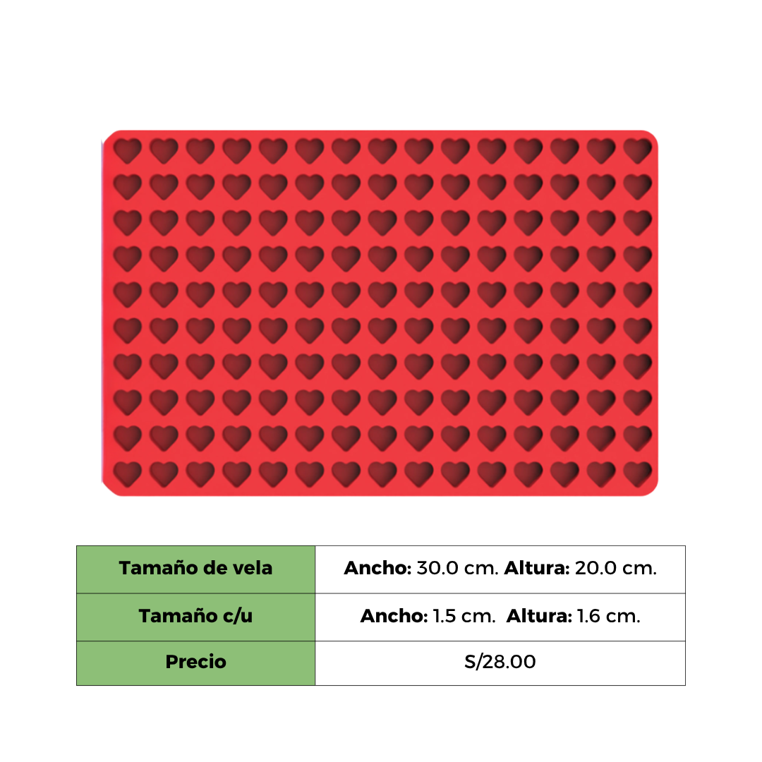 WAX MELTS CORAZON TIPO 1 X 150 CAVIDADES.