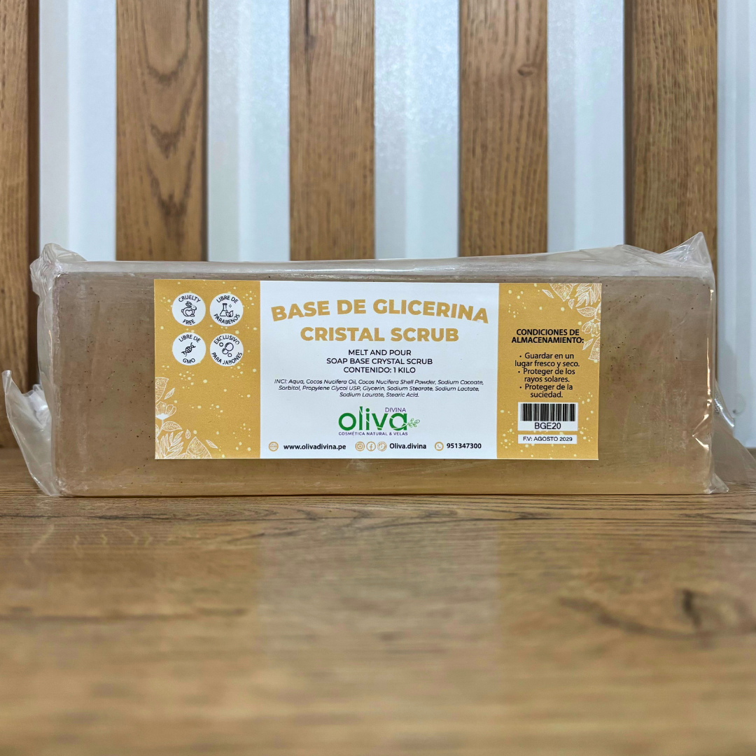BASE DE GLICERINA CRISTAL EXFOLIANTE DE COCO